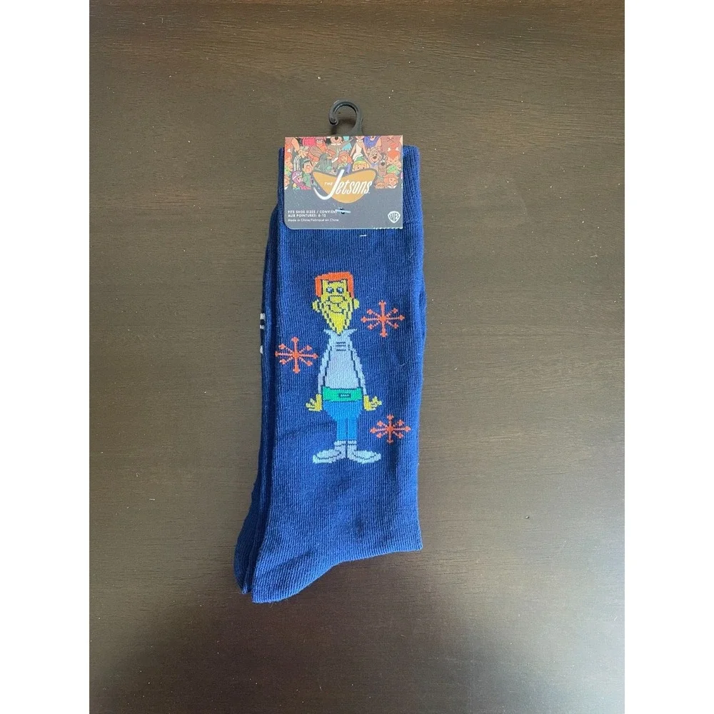 The Jetsons George Blue Crew Socks Unisex Adult Size 6-12